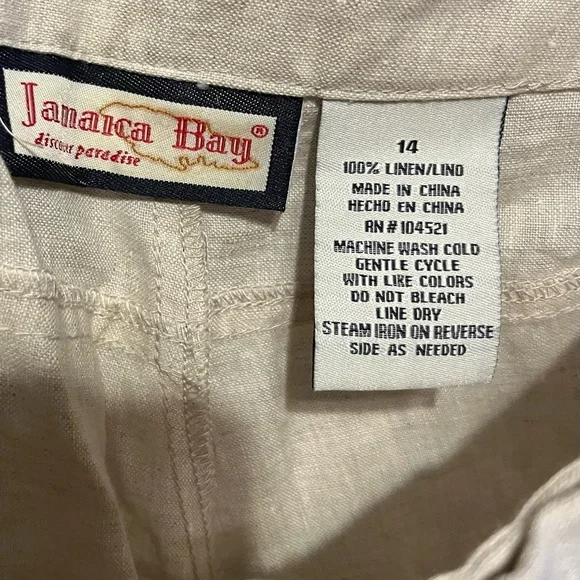 Jamaica Bay Women's Cream Cropped Pants - Picture 4 of 4